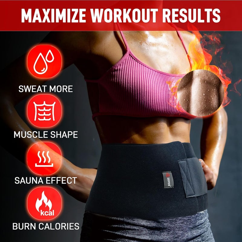 ZOYER Waist Trainer for Women Lower Belly Fat, Sweat Band for Stomach Weight Loss, Sweat More, Increase Core Stability - Image 2